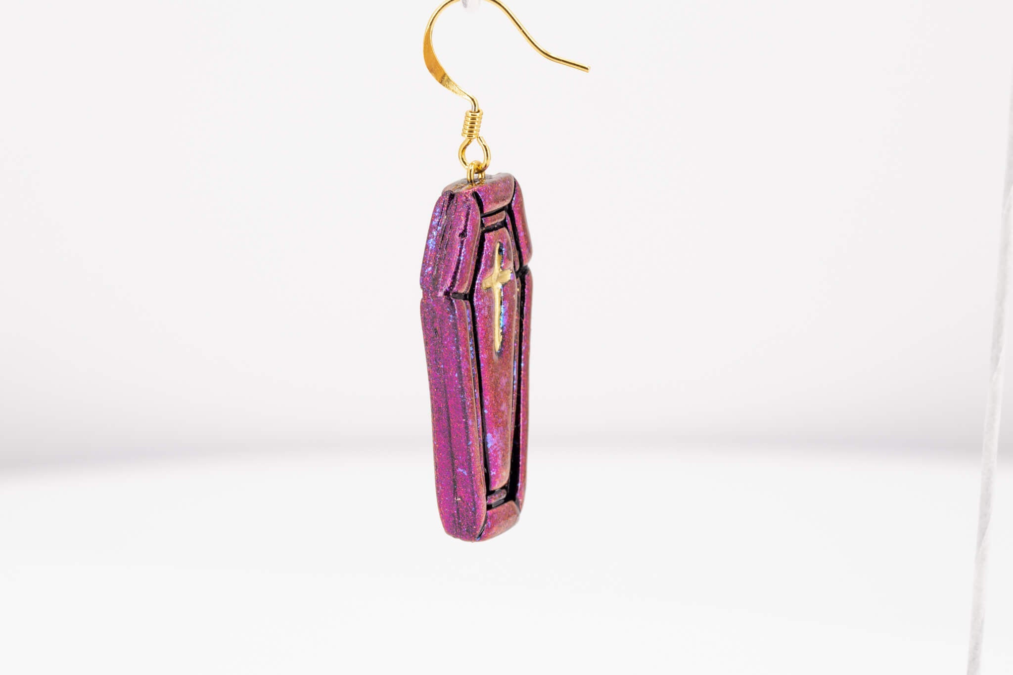 Coffin Dangle Earring - Pearl Moon Creations