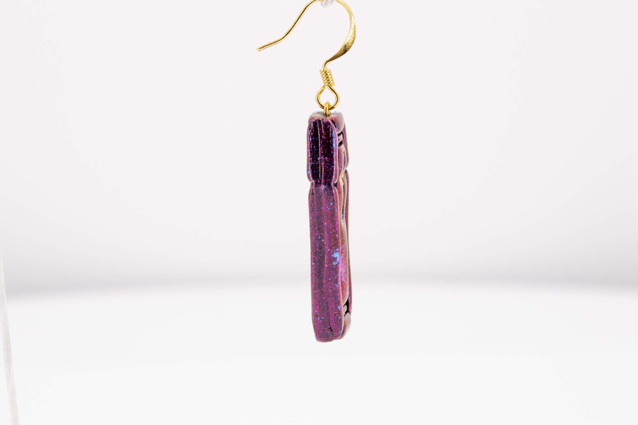 Coffin Dangle Earring - Pearl Moon Creations