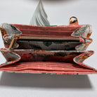 Coral Roses on White Wood Clutch Wallet - Pearl Moon Creations