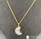 Crescent Moon Geode Necklace - Pearl Moon Creations