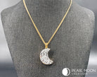 Crescent Moon Geode Necklace - Pearl Moon Creations