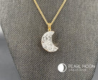 Crescent Moon Geode Necklace - Pearl Moon Creations