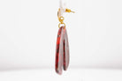 Crimson Stone Arch Earrings - Pearl Moon Creations