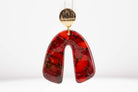 Crimson Stone Arch Earrings - Pearl Moon Creations