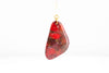 Crimson Stone Dangle Pebble Earrings - Pearl Moon Creations