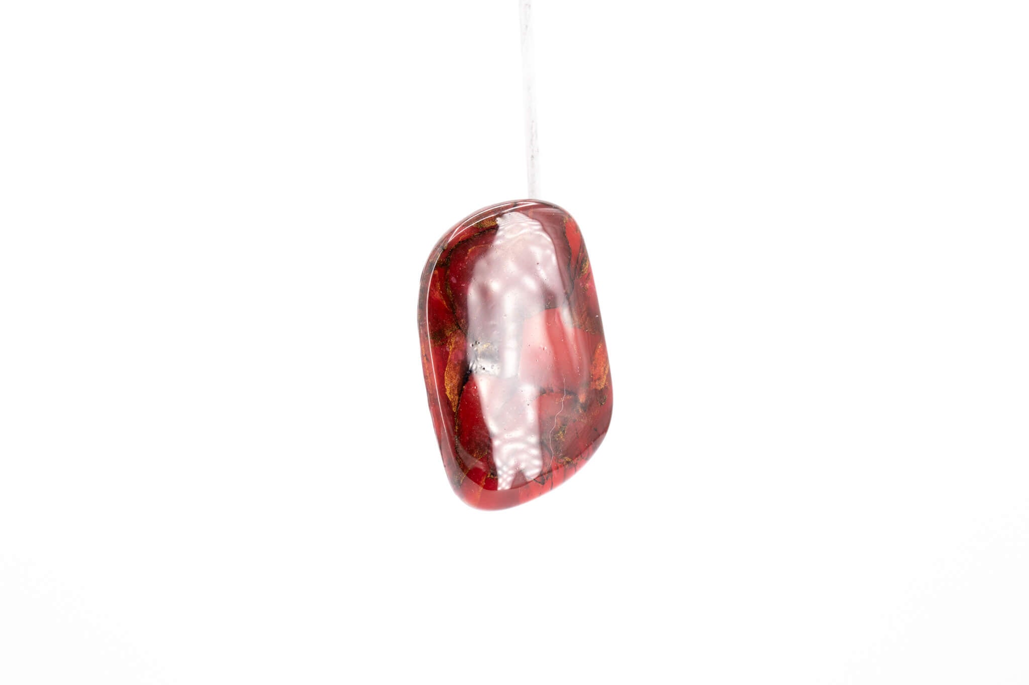 Crimson Stone Large Stud - Pearl Moon Creations