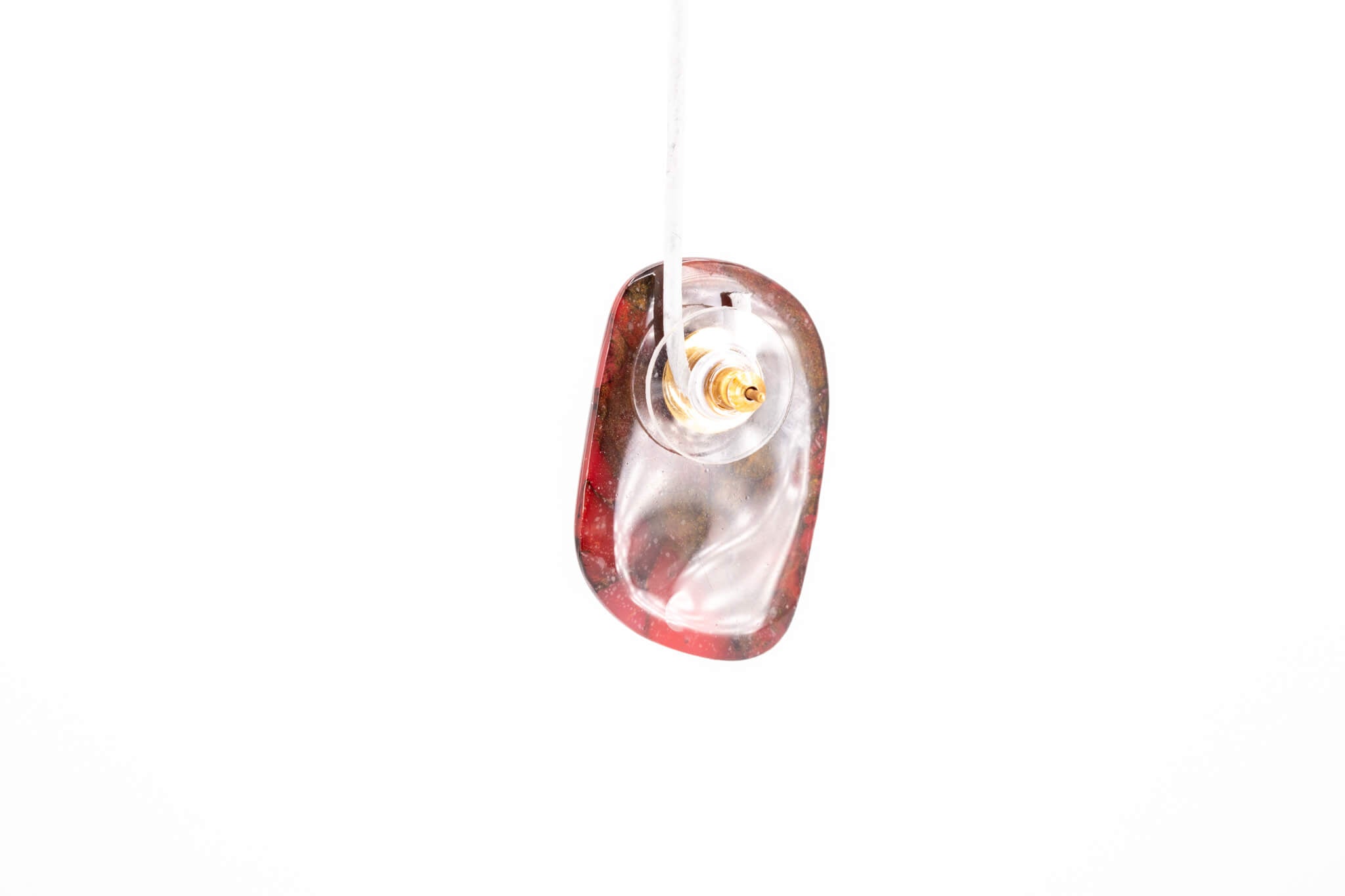 Crimson Stone Large Stud - Pearl Moon Creations