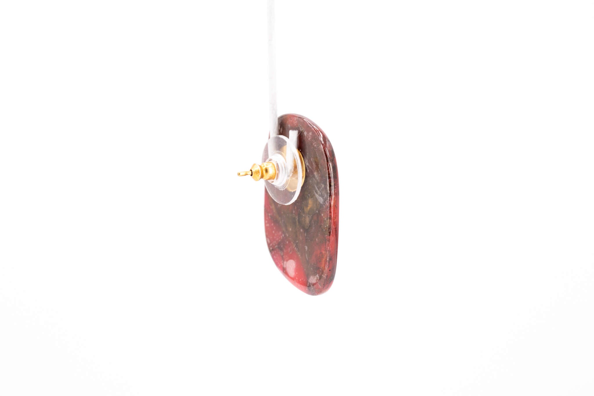 Crimson Stone Large Stud - Pearl Moon Creations