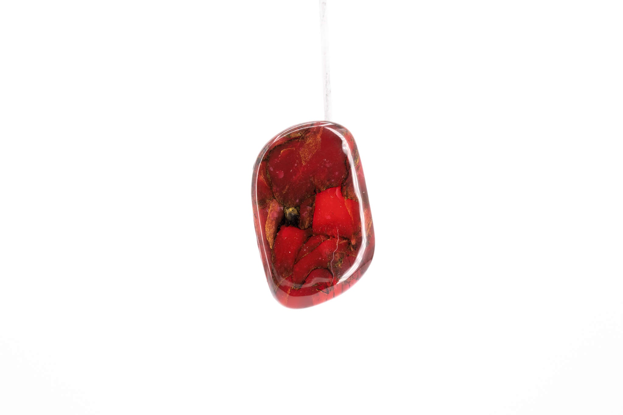 Crimson Stone Large Stud - Pearl Moon Creations