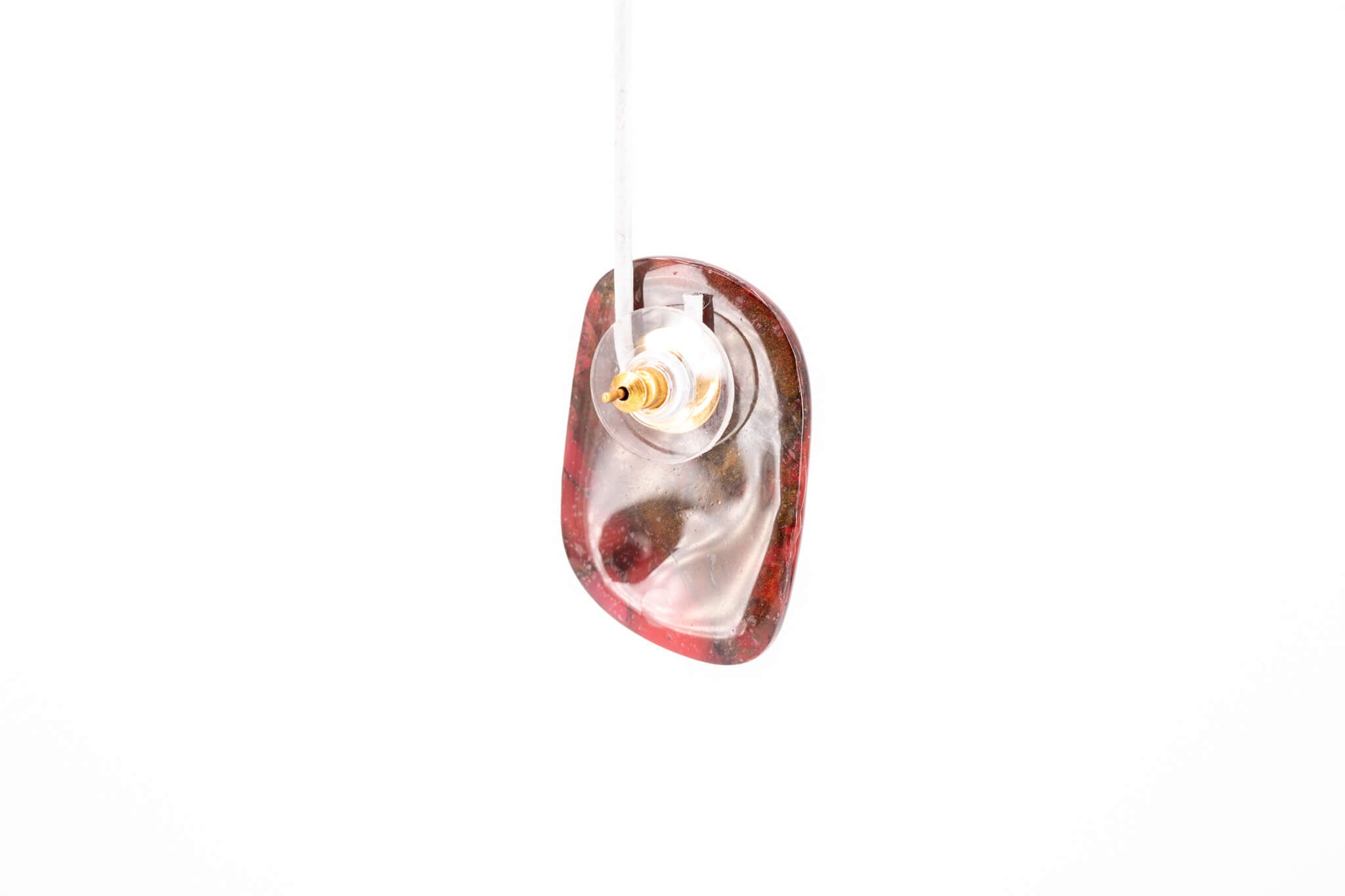 Crimson Stone Large Stud - Pearl Moon Creations