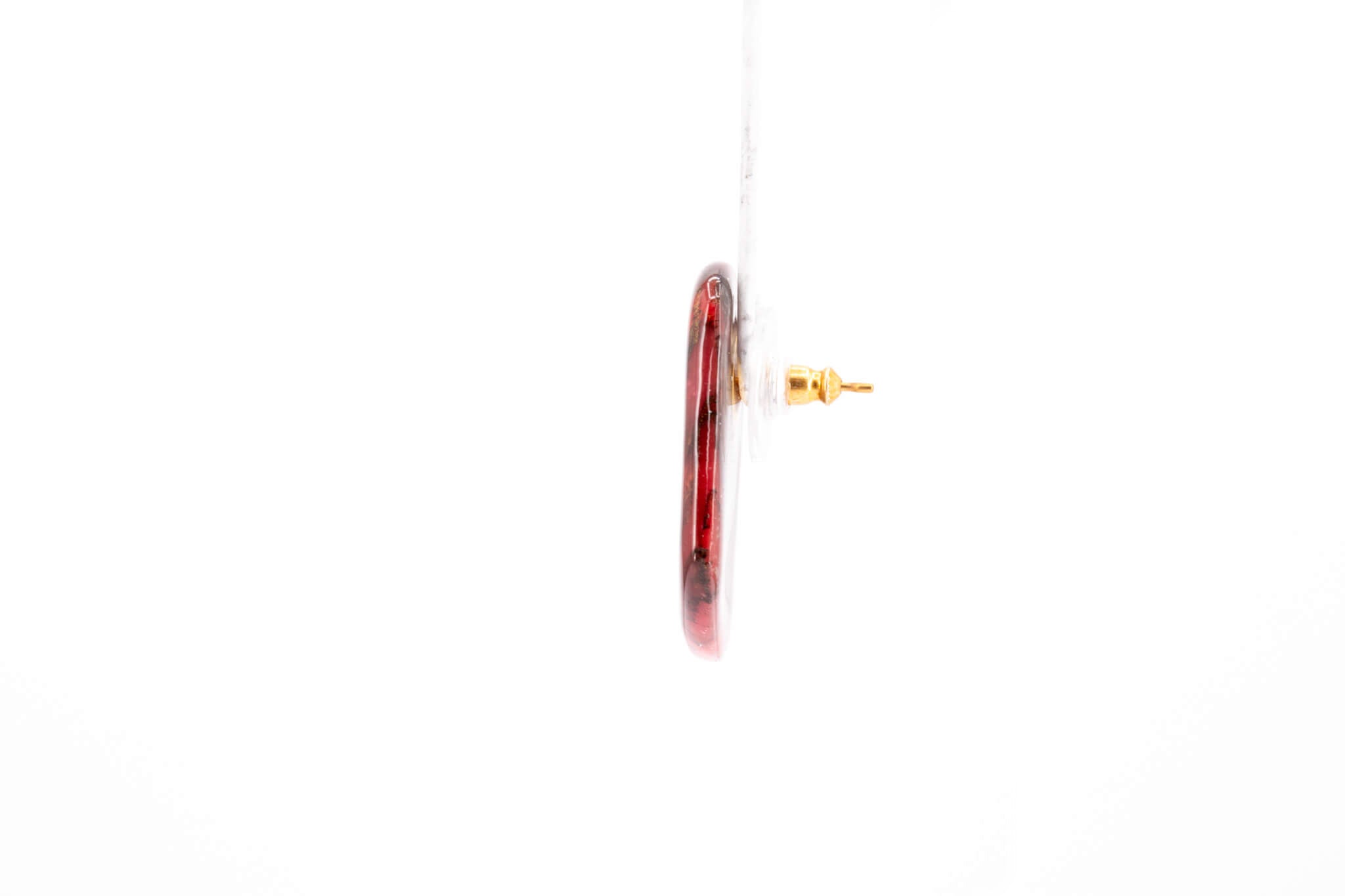 Crimson Stone Large Stud - Pearl Moon Creations