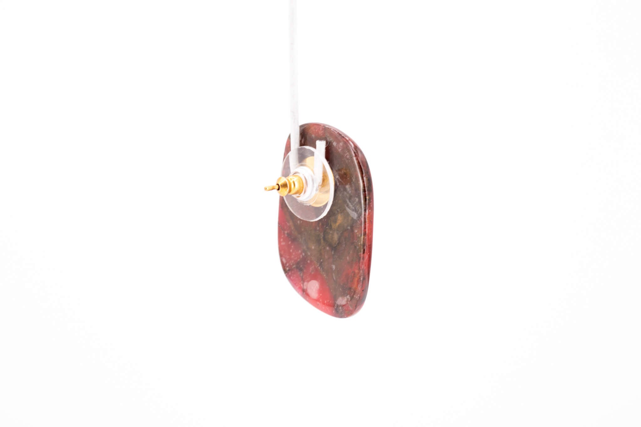 Crimson Stone Large Stud - Pearl Moon Creations