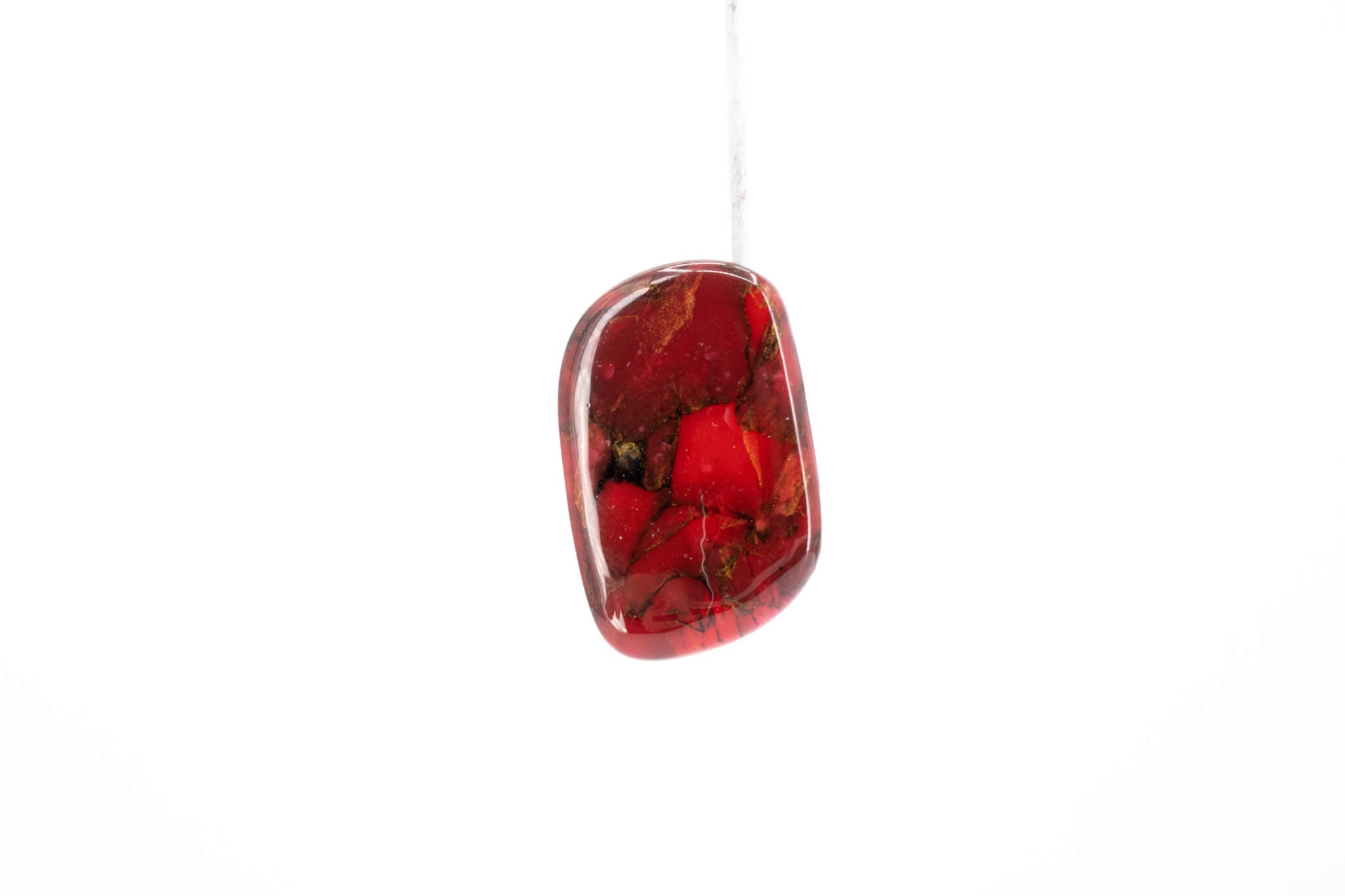 Crimson Stone Large Stud - Pearl Moon Creations