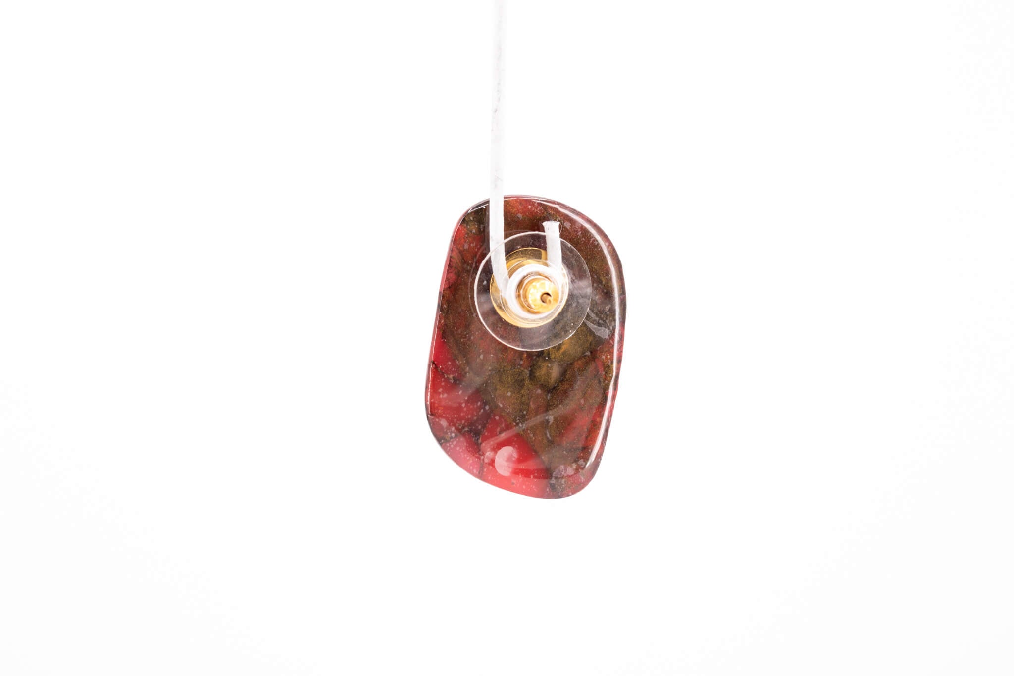 Crimson Stone Large Stud - Pearl Moon Creations