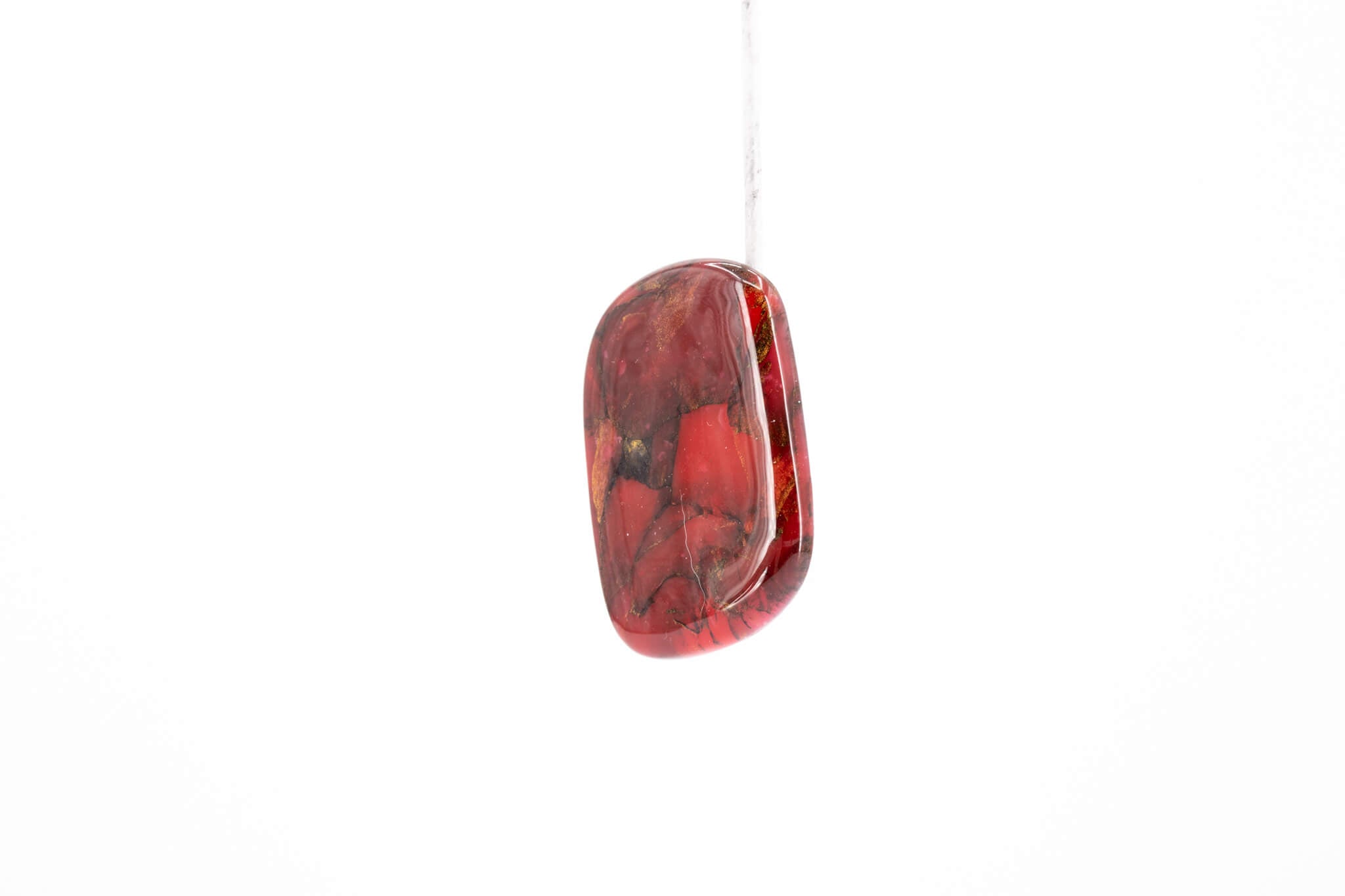 Crimson Stone Large Stud - Pearl Moon Creations