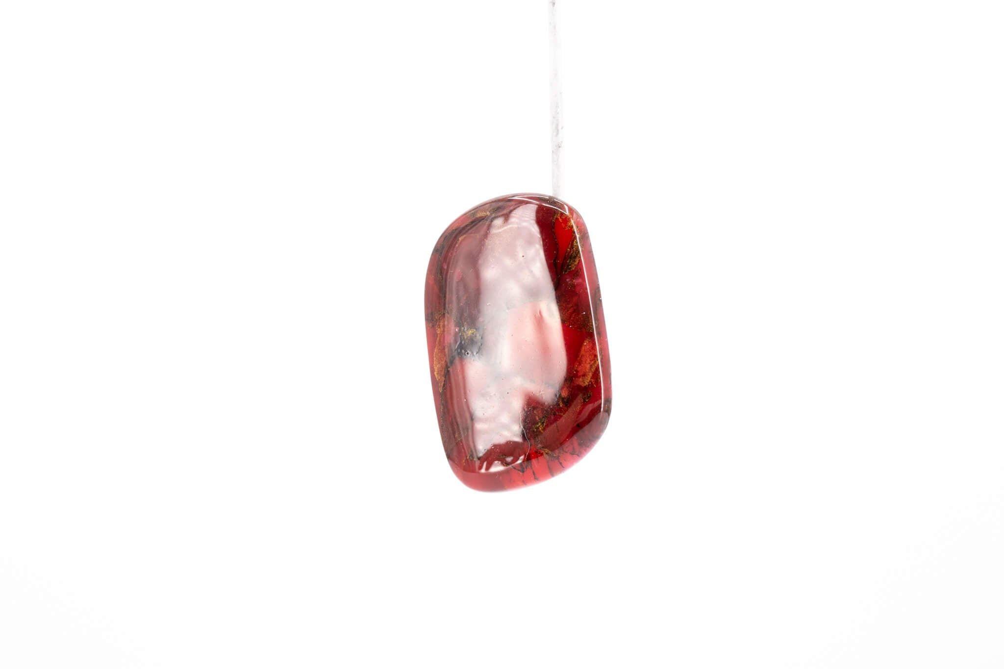 Crimson Stone Large Stud - Pearl Moon Creations