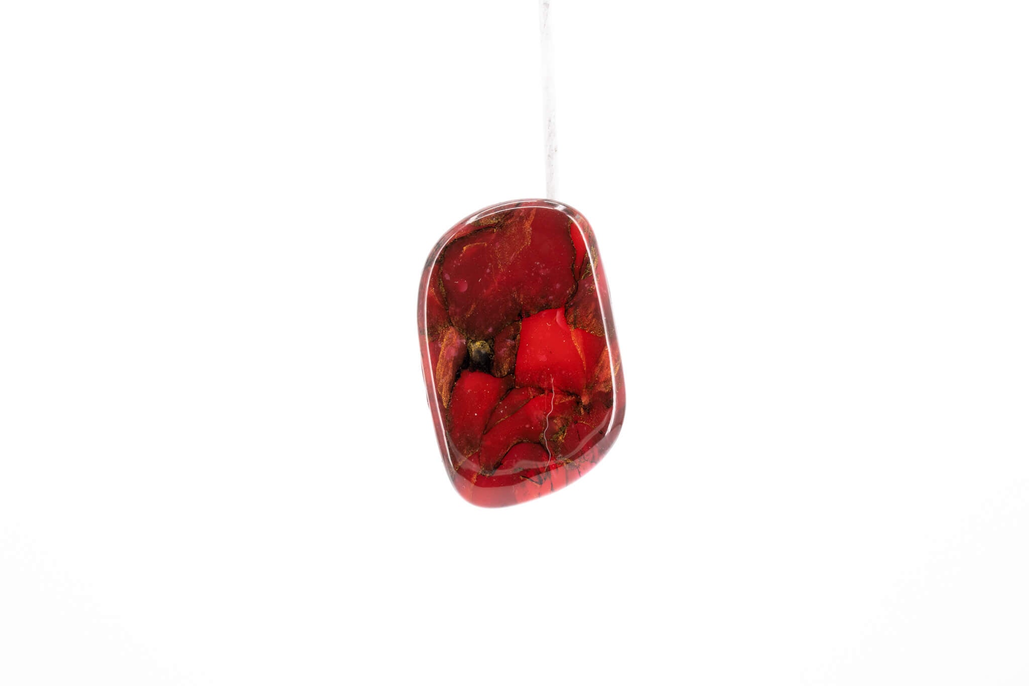 Crimson Stone Large Stud - Pearl Moon Creations