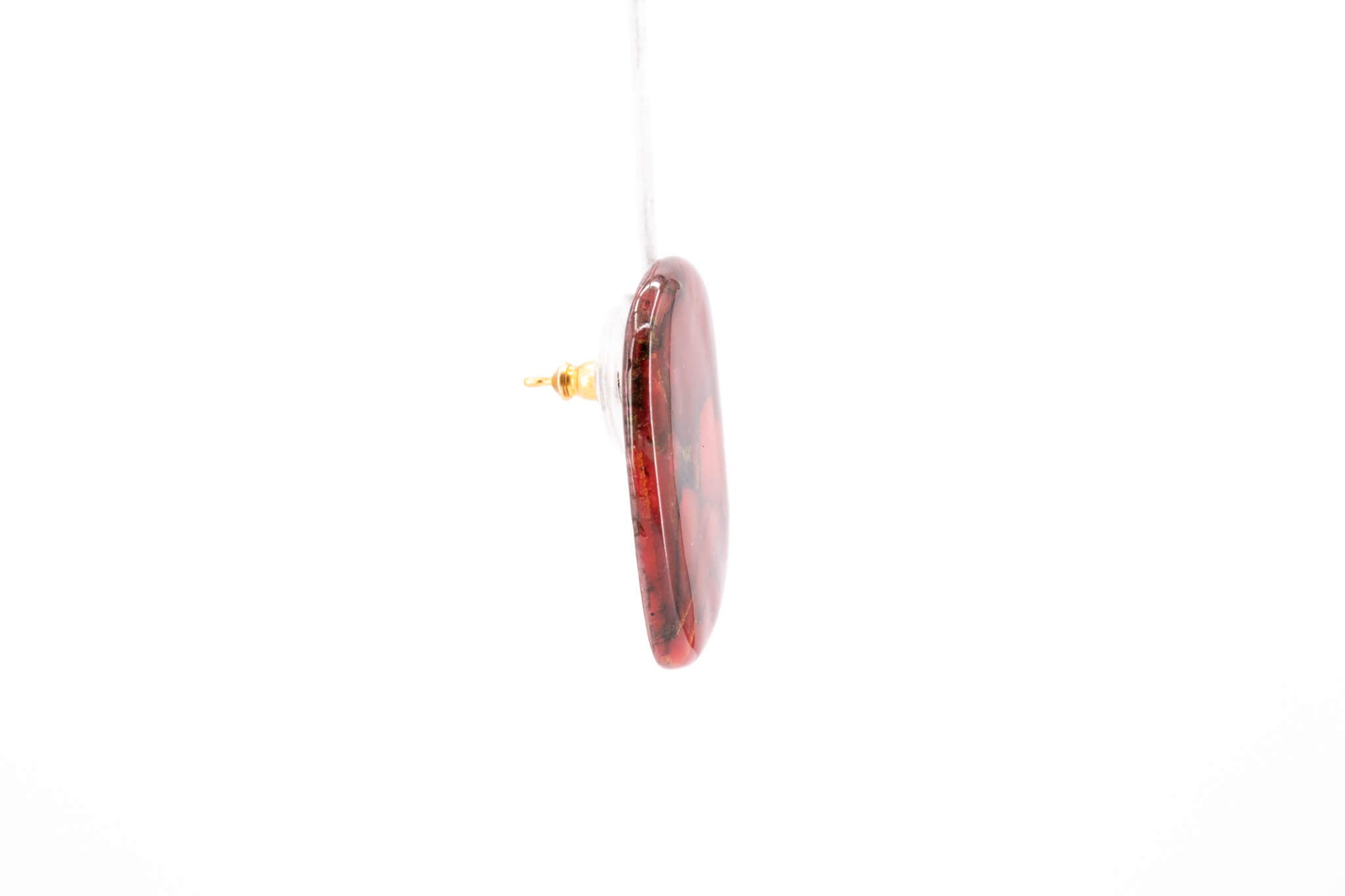 Crimson Stone Large Stud - Pearl Moon Creations