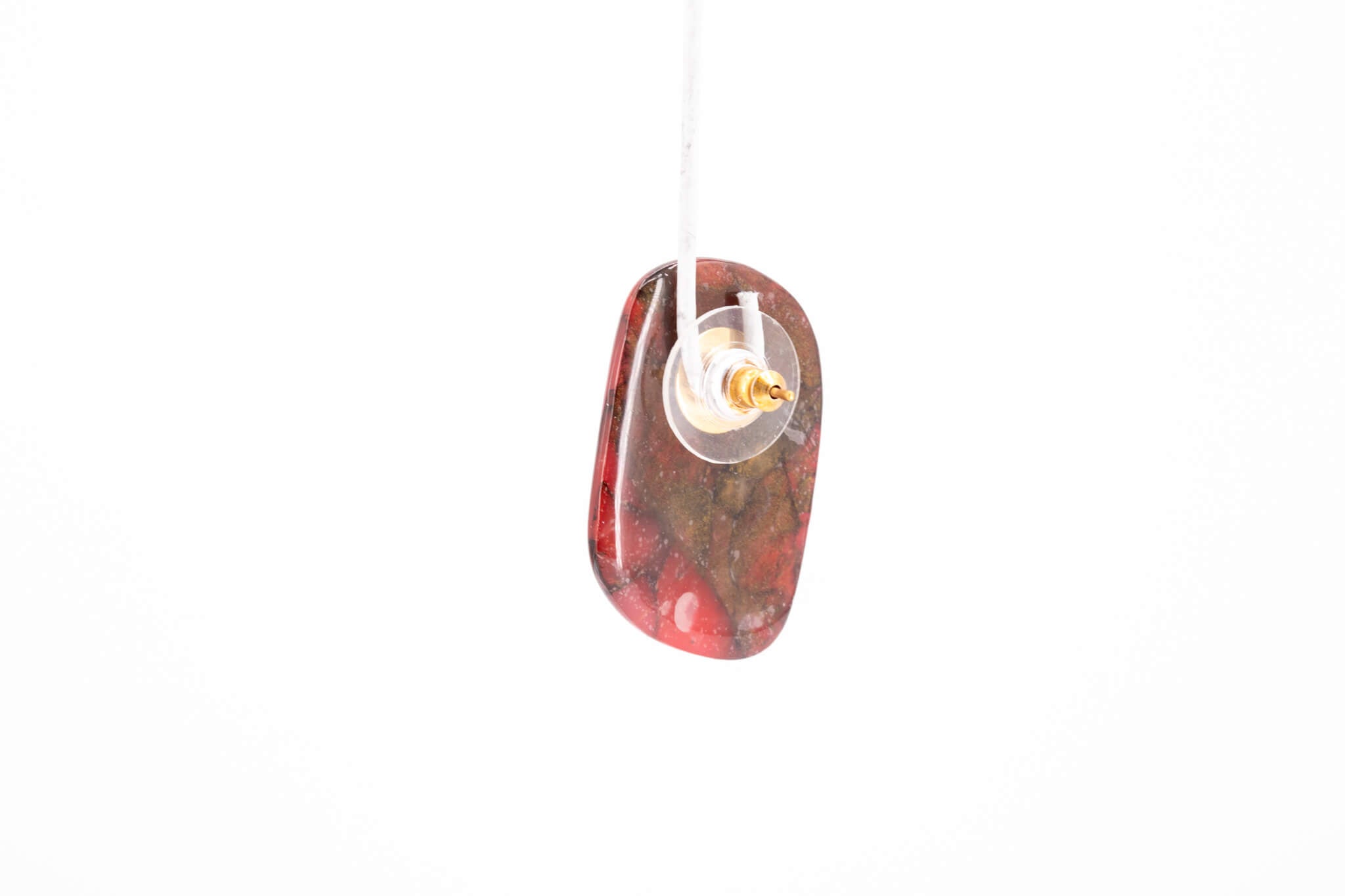 Crimson Stone Large Stud - Pearl Moon Creations