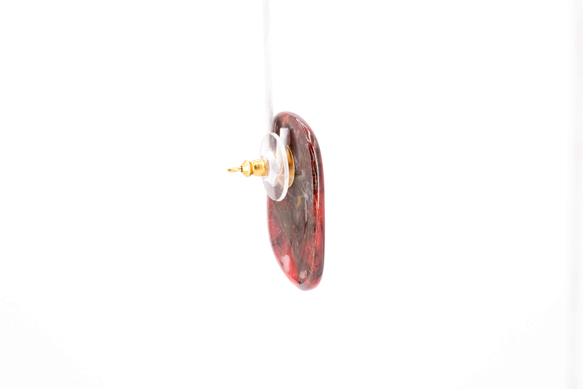 Crimson Stone Large Stud - Pearl Moon Creations