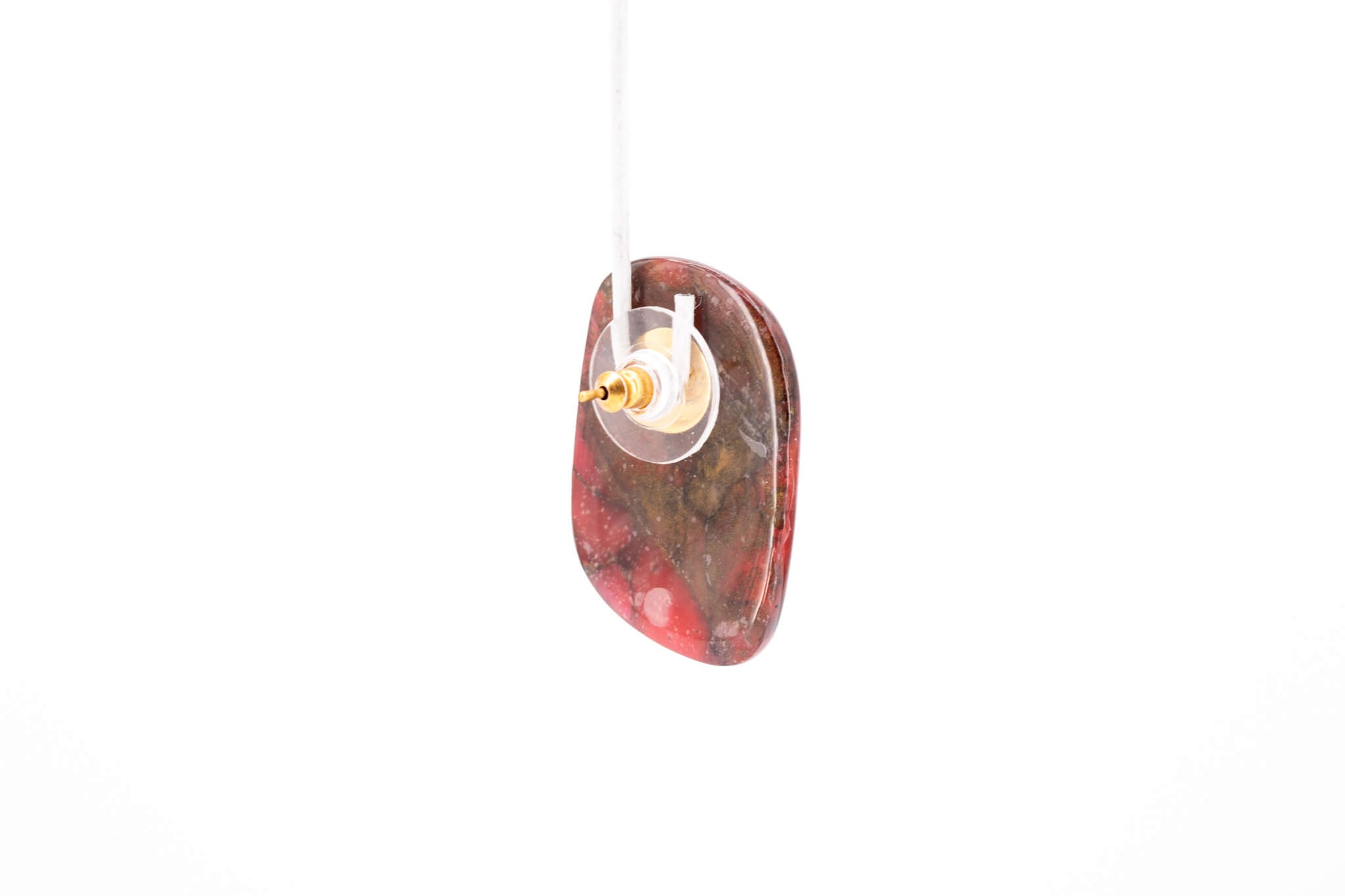 Crimson Stone Large Stud - Pearl Moon Creations