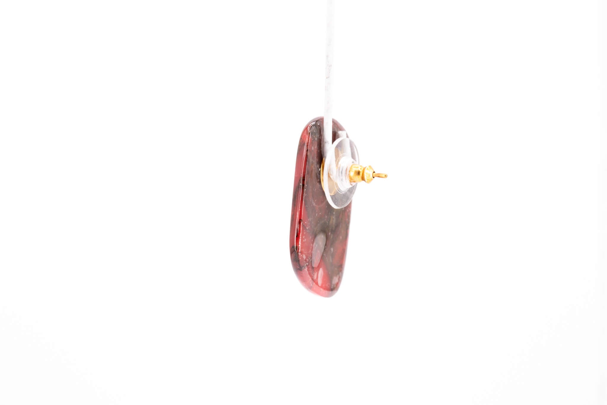 Crimson Stone Large Stud - Pearl Moon Creations