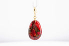 Crimson Stone Pebble Earrings - Pearl Moon Creations