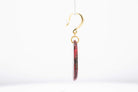 Crimson Stone Pebble Earrings - Pearl Moon Creations