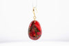 Crimson Stone Pebble Earrings - Pearl Moon Creations