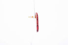 Crimson Stone Pebble Post Earrings - Pearl Moon Creations