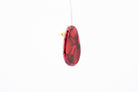 Crimson Stone Pebble Post Earrings - Pearl Moon Creations