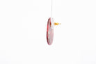 Crimson Stone Pebble Post Earrings - Pearl Moon Creations