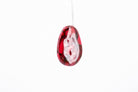 Crimson Stone Pebble Post Earrings - Pearl Moon Creations