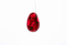 Crimson Stone Pebble Post Earrings - Pearl Moon Creations