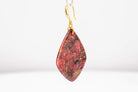 Crimson Stone Polymer Clay Earrings - Pearl Moon Creations