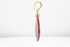 Crimson Stone Polymer Clay Earrings - Pearl Moon Creations