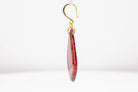 Crimson Stone Polymer Clay Earrings - Pearl Moon Creations