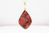 Crimson Stone Polymer Clay Earrings - Pearl Moon Creations