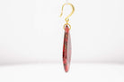 Crimson Stone Polymer Clay Earrings - Pearl Moon Creations