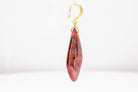 Crimson Stone Polymer Clay Earrings - Pearl Moon Creations