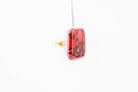 Crimson Stone Square Studs - Pearl Moon Creations