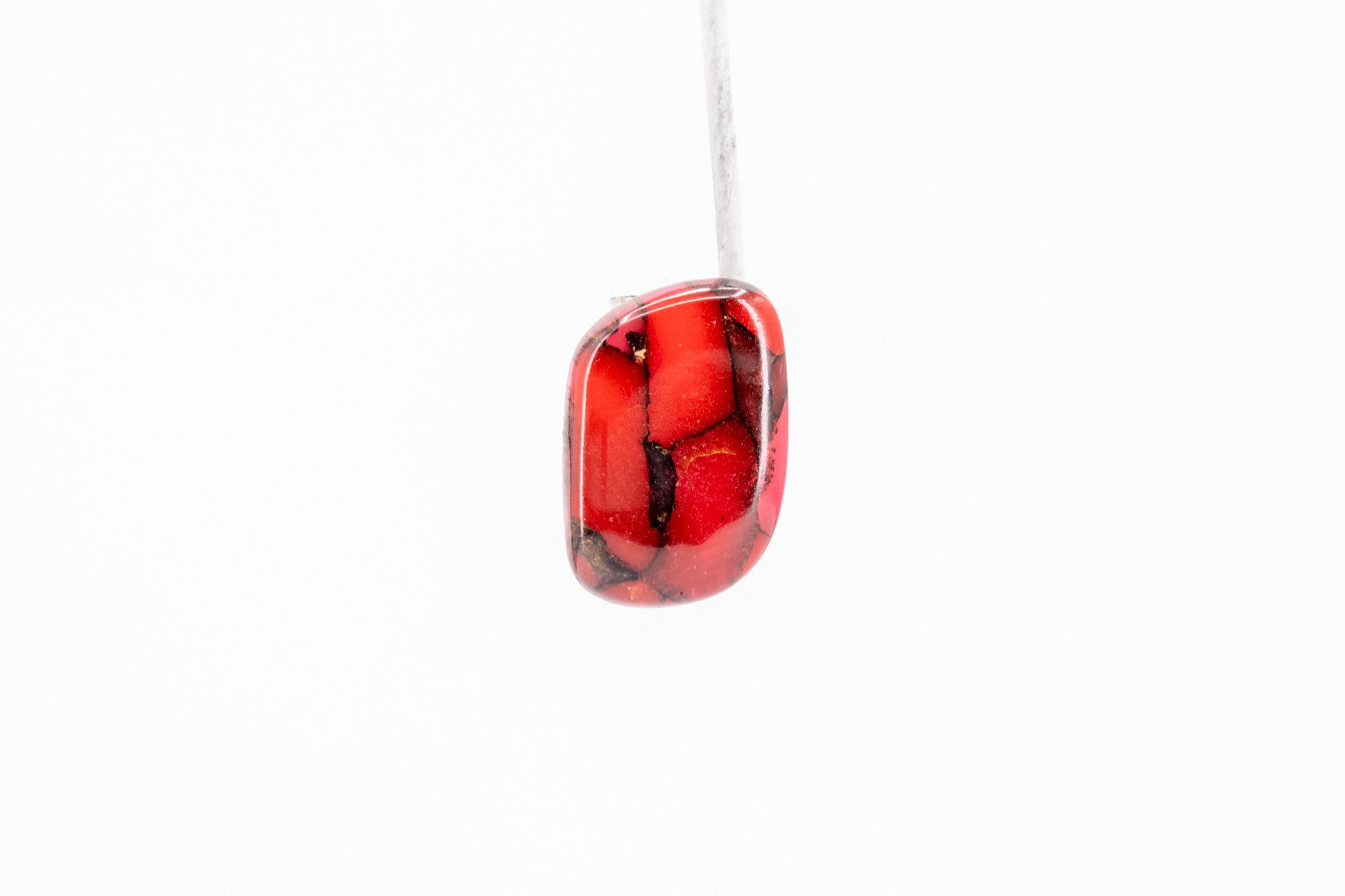 Crimson Stone Tiny Stud - Pearl Moon Creations
