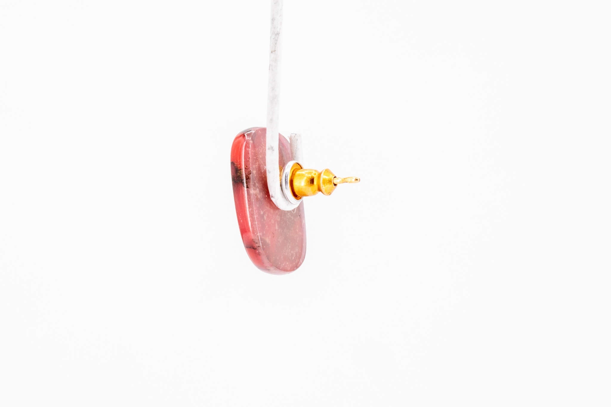 Crimson Stone Tiny Stud - Pearl Moon Creations