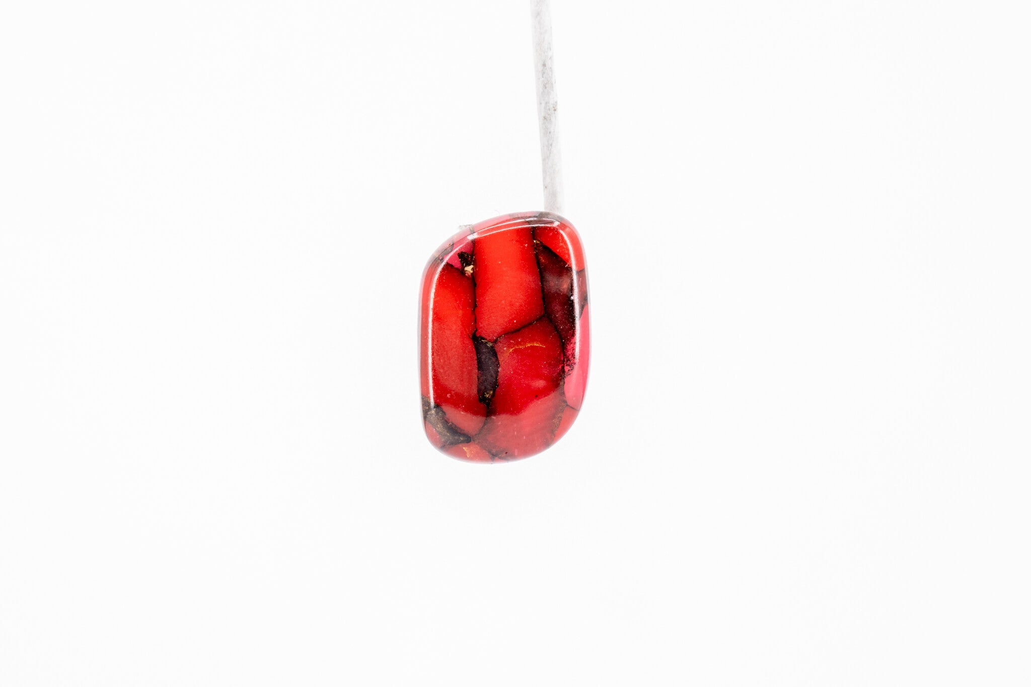 Crimson Stone Tiny Stud - Pearl Moon Creations