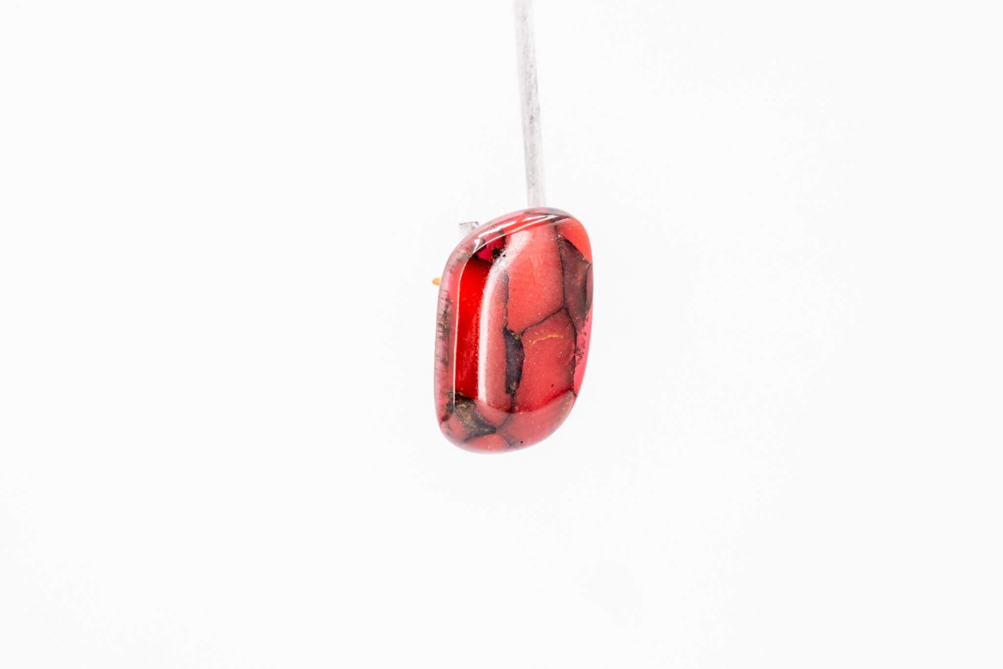Crimson Stone Tiny Stud - Pearl Moon Creations