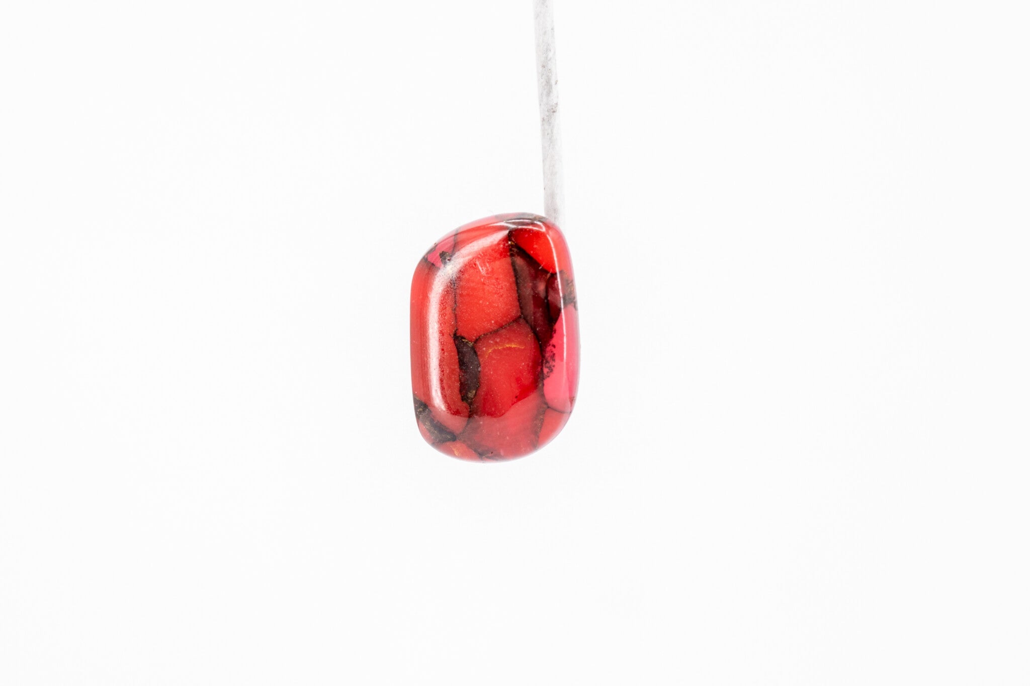 Crimson Stone Tiny Stud - Pearl Moon Creations
