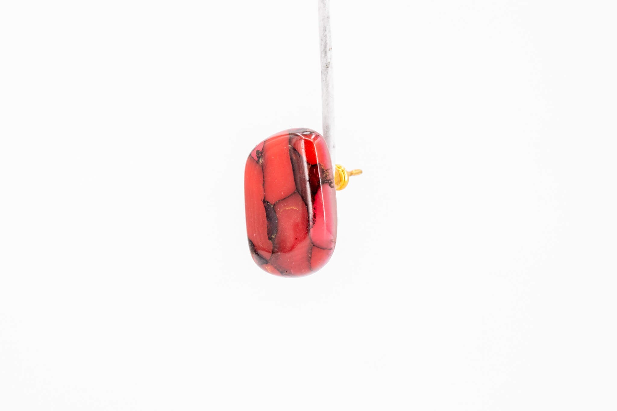 Crimson Stone Tiny Stud - Pearl Moon Creations