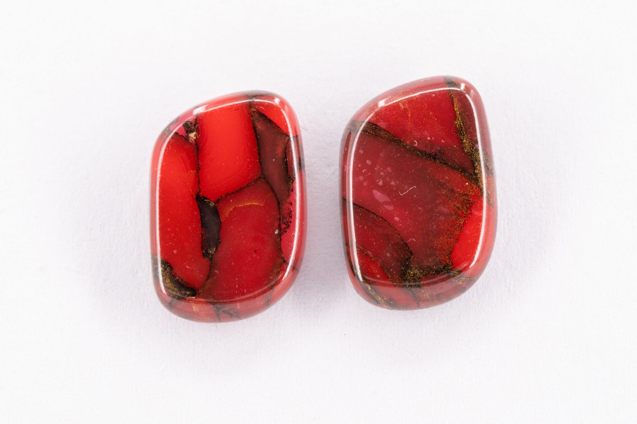 Crimson Stone Tiny Stud - Pearl Moon Creations