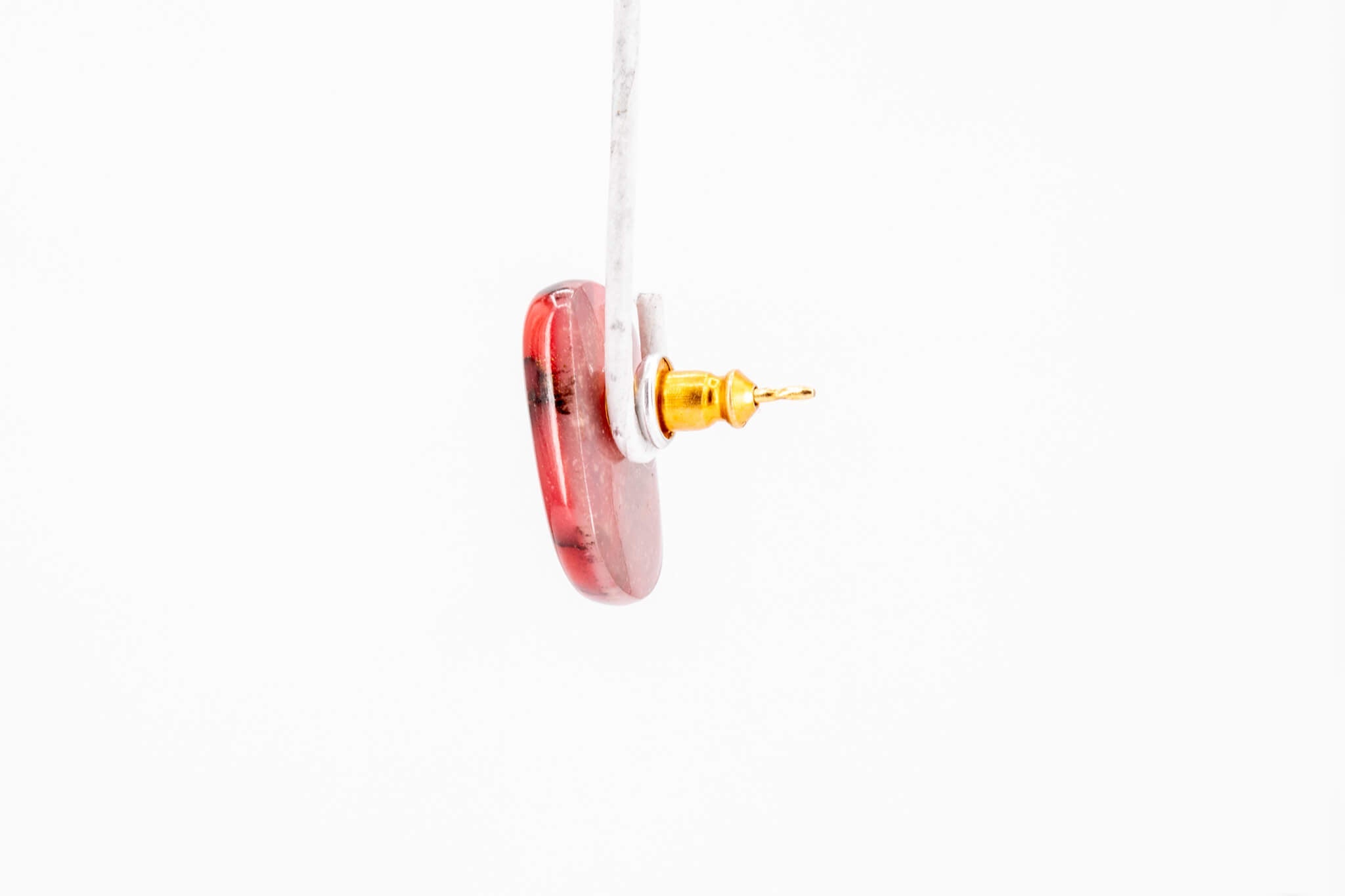 Crimson Stone Tiny Stud - Pearl Moon Creations