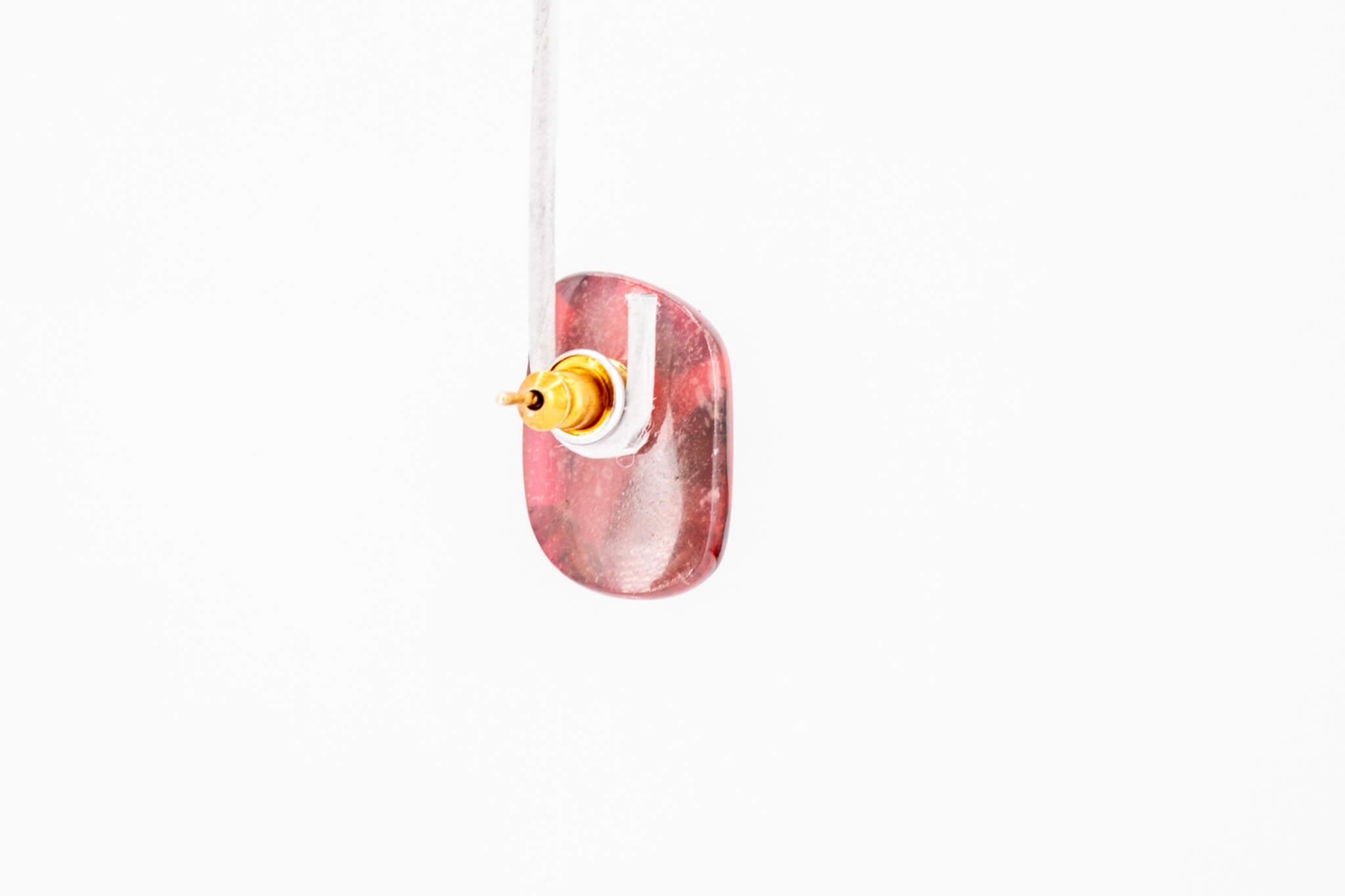Crimson Stone Tiny Stud - Pearl Moon Creations
